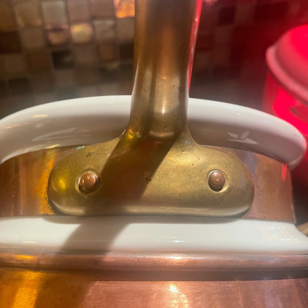 Vintage insert for Bain Marie from Hall China.  Insert for copper double boiler